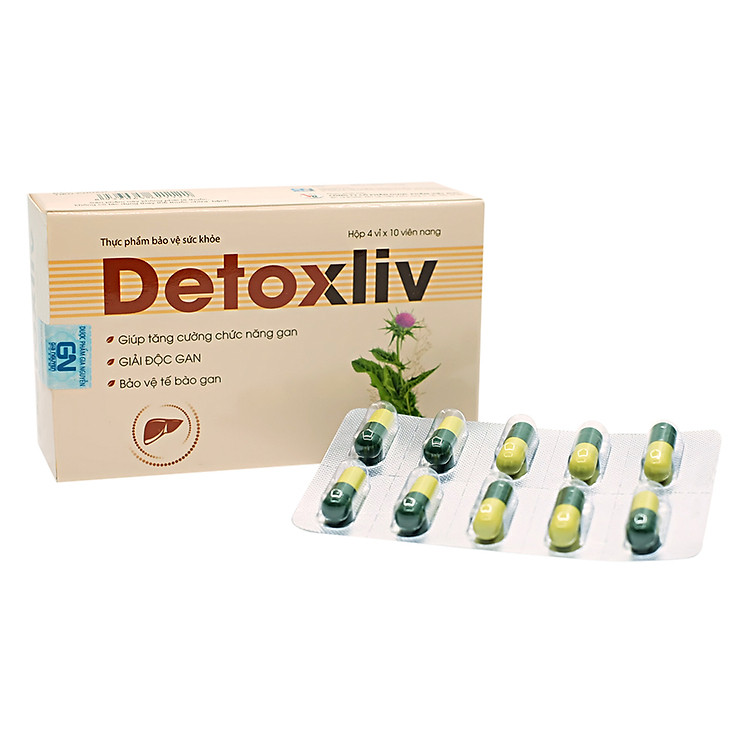 Thực Phẩm Chức Năng Bảo Vệ Sức Khỏe Việt Đức - Viên Uống Thải Độc Cơ Thể, Bảo Vệ Tế Bào Detoxliv D002 (40 Viên)