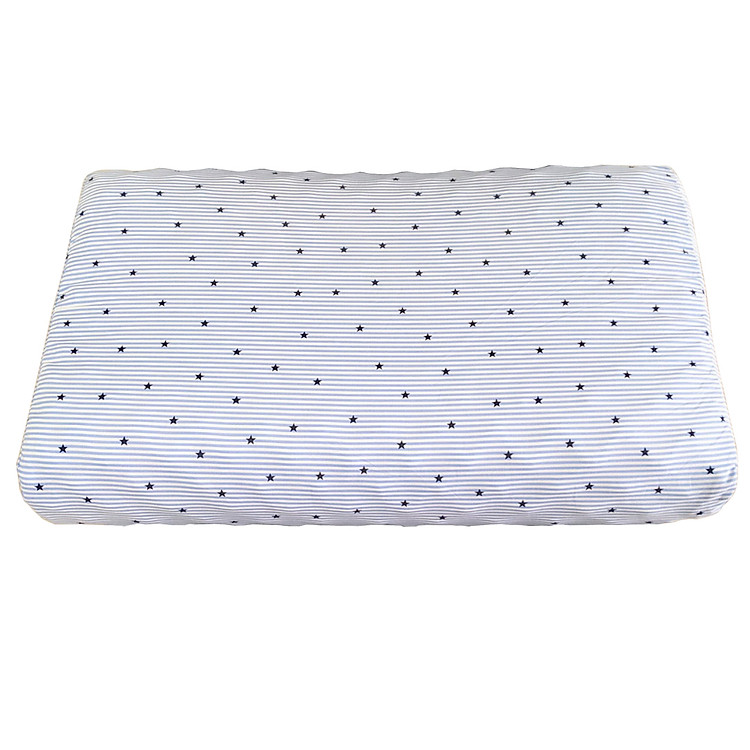 Bộ 2 Vỏ Gối Cao Su Non Chất Vải Thô Cotton Kẻ Sọc Mỏng Mềm Mại Thoáng Mát Thấm Hút Tốt Giặt Nhanh Khô Cho Gối Nằm Kích Thước 58 x 35 x 12cm Thiết Kế Giấu Khóa Kéo May Bo Ôm Sát Gối