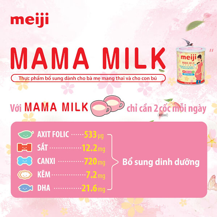 Meiji Mama Milk 350g Dành cho Bà Bầu Chính hãng Tiết kiệm - Hình ảnh 4