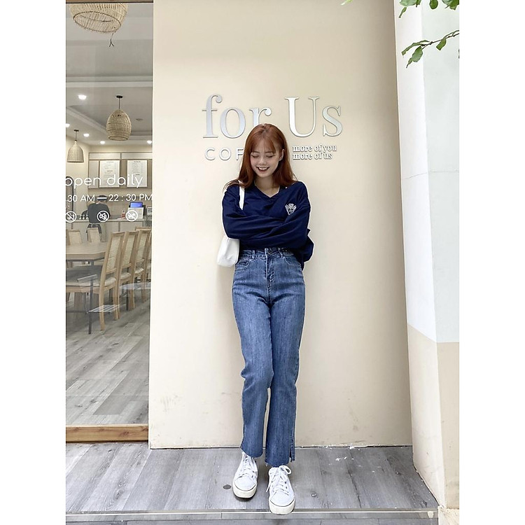 Quần Bò Nữ Ống Đứng KAVO BLUE Jean Nữ Siêu Tôn Dáng