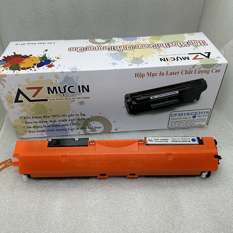 Hộp mực AZ 126A CE310/ CE311/ CE312/ CE313 Dùng cho máy in laser màu Hp Cp 1025, CP 1025W, Canon 7010C, 7018C - Hàng chính hãng