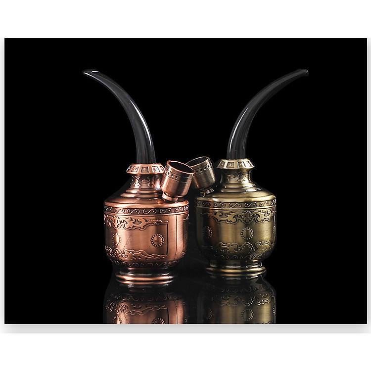 Tẩu thuốc lọc bằng nước nhựa cứng màu đồng - Ảnh 7