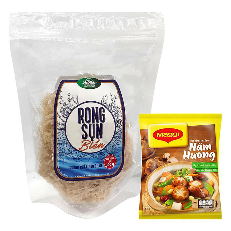Rong Sụn Biển Chay 300g - Tặng 1 Gói Hạt Nêm Nấm Hương Magi 55g