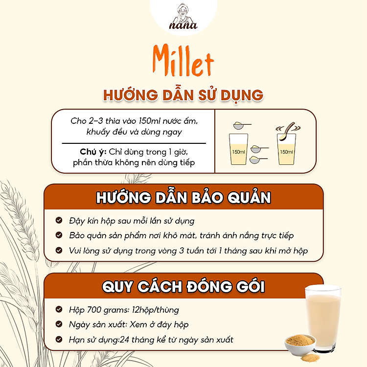 Nơi mua Sữa Hạt Millet 700g x4 Hộp Chất lượng Giá rẻ - Hình ảnh 5