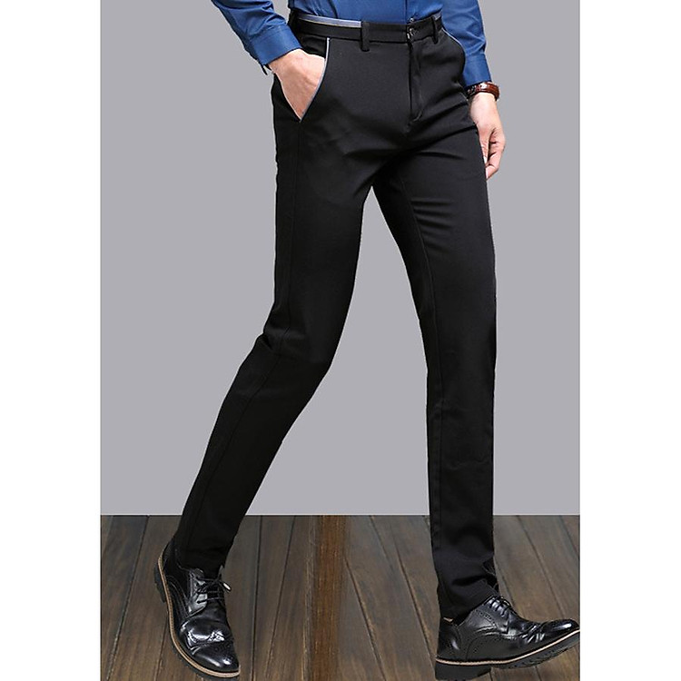 Quần tây thời trang nam kiểu dáng thanh lịch , chất liệu cao cấp 131-đen