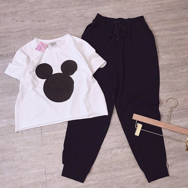 BỘ THUN MICKEY MẸ VÀ BÉ CỰC IU 8-55KG