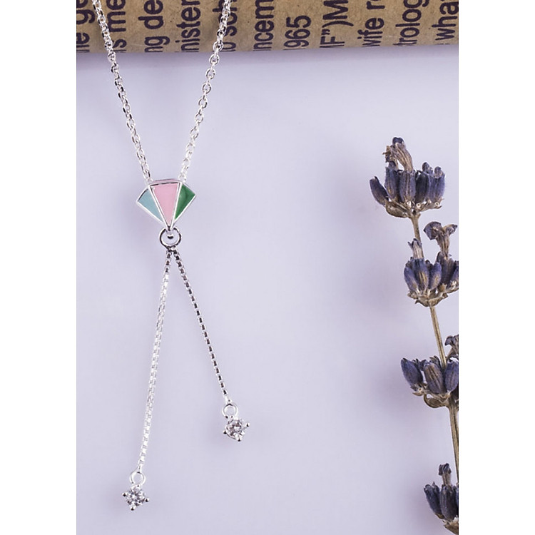 Dây chuyền bạc S925 Italia Bạc Xinh Huệ Ngân-Viên kim cương ZCP15006