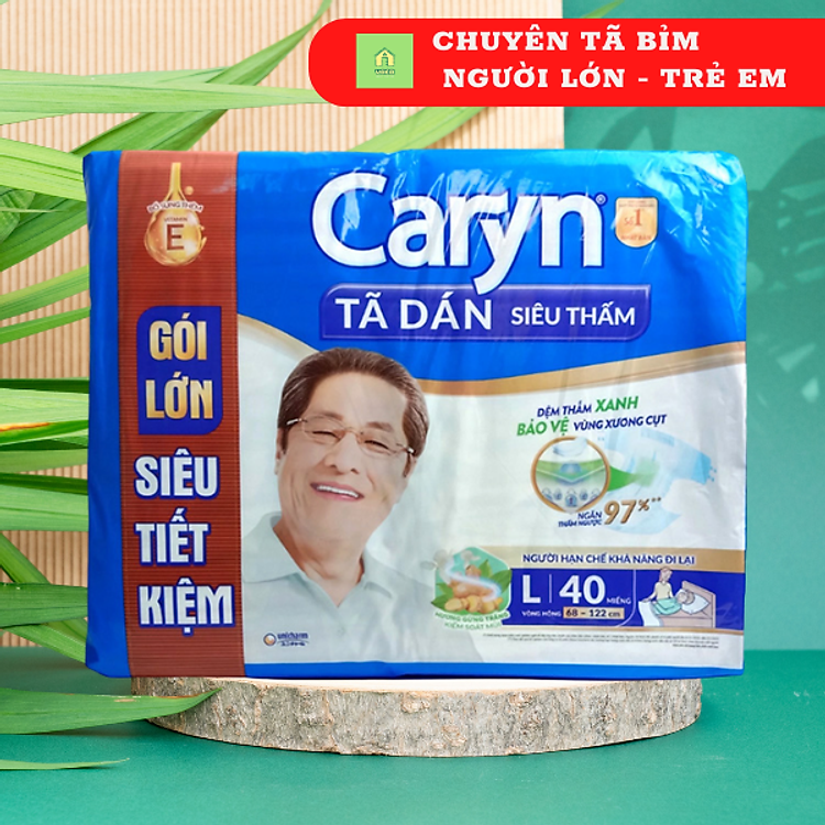 Tã Dán Caryn Người Già Size L40 Chính hãng Ưu đãi - Hình ảnh 3