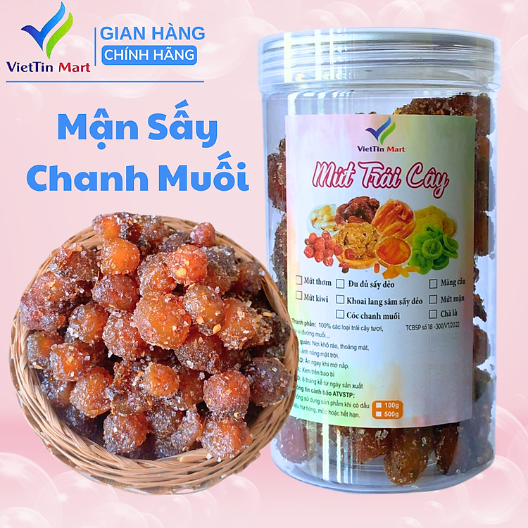 Mứt Mận Sấy Chanh Muối 500g VietTin Mart