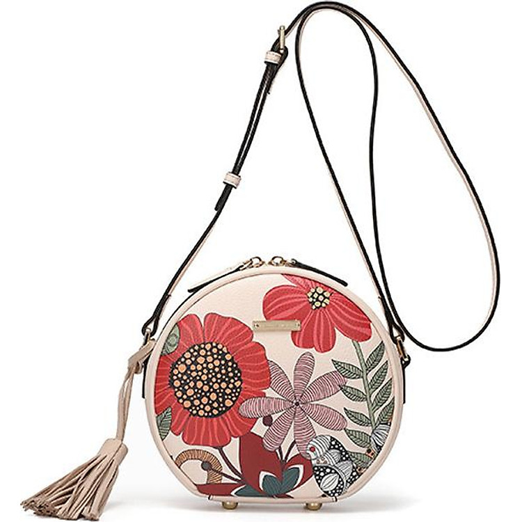 Túi xách nữ đeo chéo trống tròn trơn chính hãng Tây Ban Nha Venuco Madrid S394