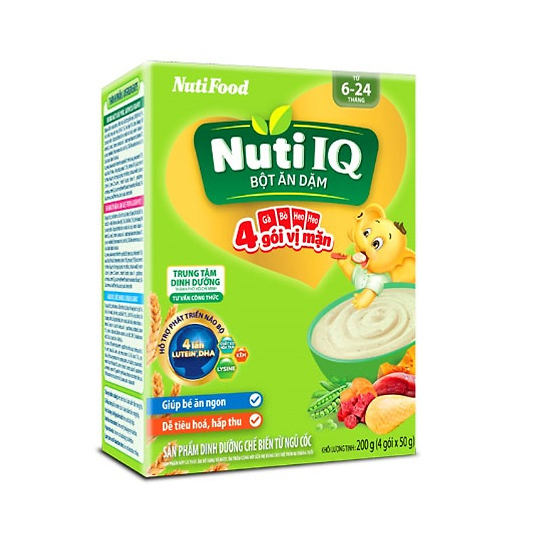 BỘT ĂN DẶM NUTI 4 GÓI VỊ MẶN 200G