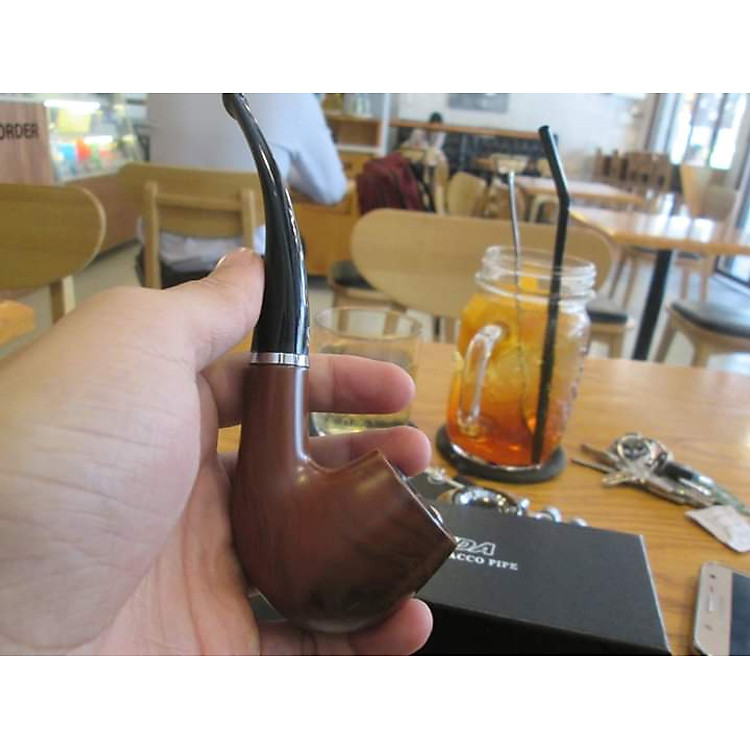 Tẩu thuốc nhựa chống cháy cao cấp giả vân gỗ sang trọng - Ảnh 3