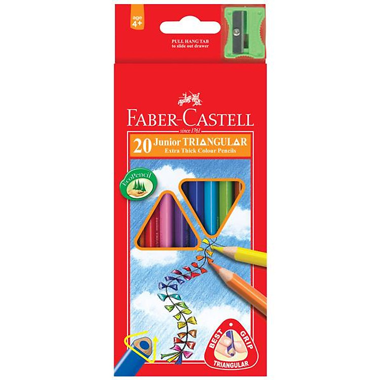Chì Màu Faber-Castell Junior Triangular (20 màu)