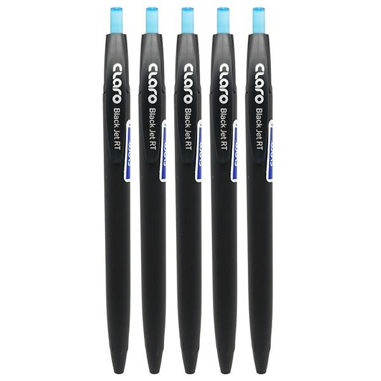 Bút Bi Claro Black Jet RT 0.7 mm (5 chiếc)