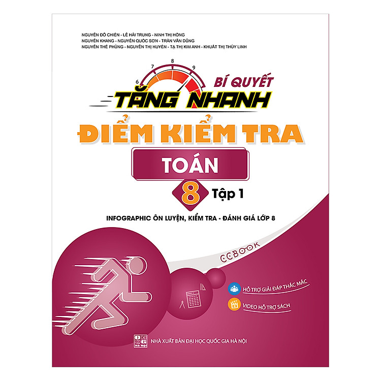 Sách Bí Quyết Tăng Nhanh Điểm Kiểm Tra Toán Lớp 8 Tập 1