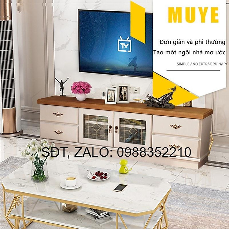 Kệ TV tủ tivi tủ TV gỗ cỡ nhỏ vừa hiện đại đơn giản trẻ trung Bắc Âu nội thất phòng khách tủ kệ giá đựng đồ