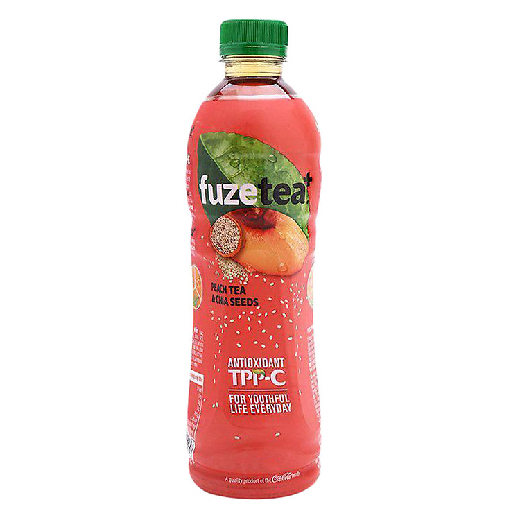 Trà Đào Và Hạt Chia Fuzetea+ (350ml / Chai)