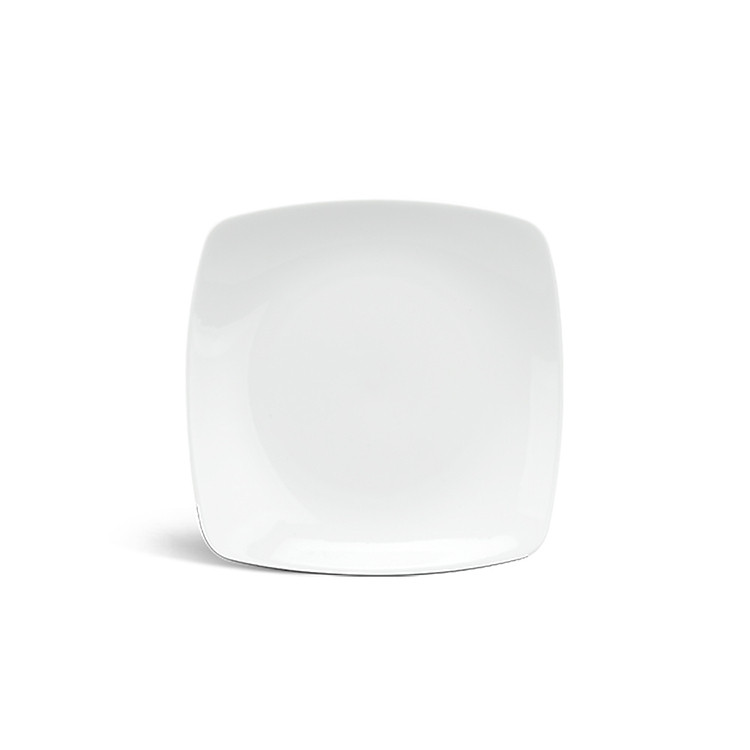 Dĩa (Đĩa) vuông An Toàn Sức Khỏe Nhựa Xanh Melamine A6208 Trắng