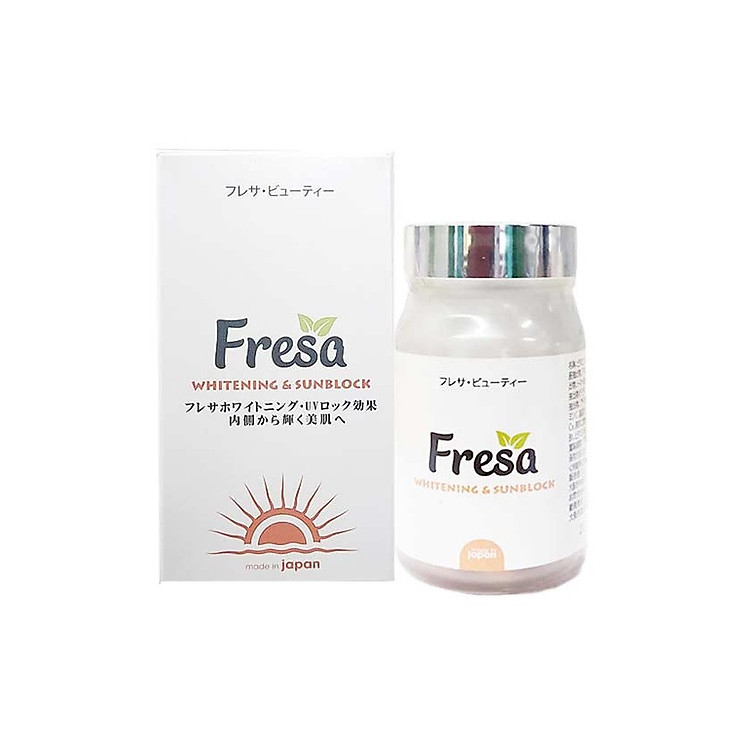 Viên uống trắng da chống nắng Fresa Whitening & Sunblock