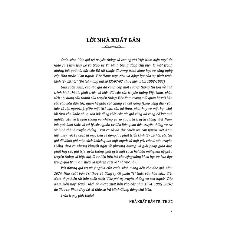 Các Giá Trị Truyền Thống Và Con Người Việt Nam Hiện Nay (Tái bản 2025) - Ảnh 5