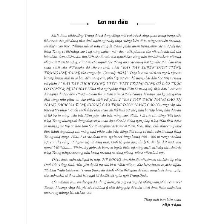 Bài Tập Luyện Dịch Tiếng Trung Ứng Dụng (Sơ - Trung Cấp, Giao Tiếp HSK) - Ảnh 9