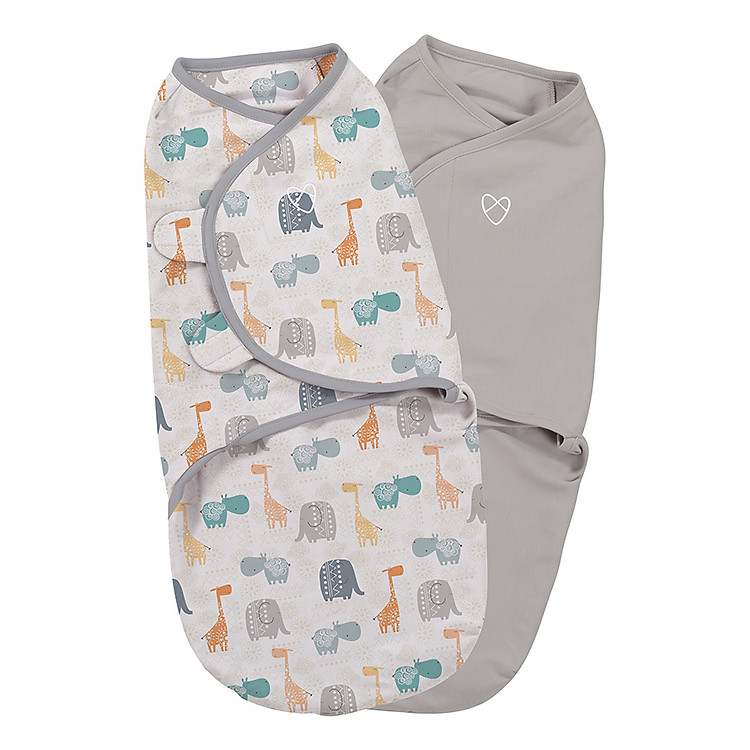 Bộ 2 Chăn Quấn Bohemian Jungle Uni Summer Infant (Original Swaddle - Bohemian Jungle Uni- Small - 2Pk Bag)