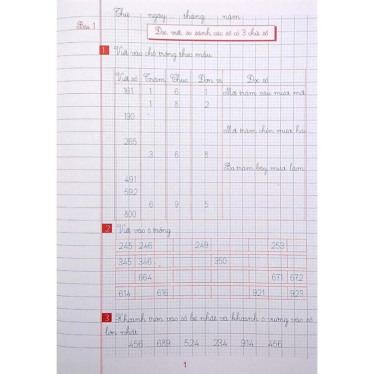 Vở Ô Li Bài Tập Toán Lớp 3 - Quyển 1 - Bám Sát SGK Định Hướng Phát Triển Năng Lực - Ảnh 4