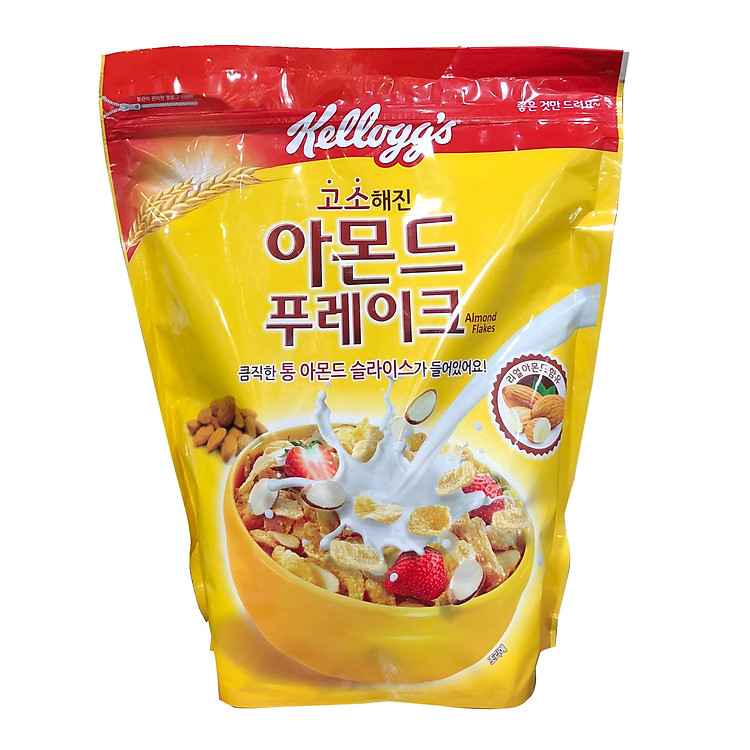 Ngủ Cốc Dinh Dưỡng Hạnh Nhân Dâu Tây Almond Flakes hiệu Kellogg’s