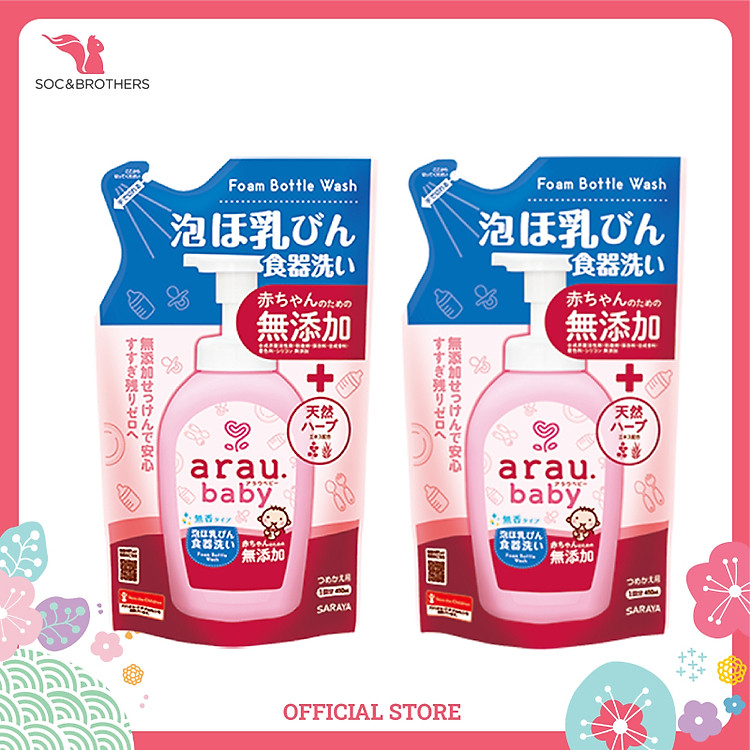 Tham Khảo tại ConCung: Nước rửa bình Arau Baby 450ml set 2 , nhận ngay nhiều Ưu đãi