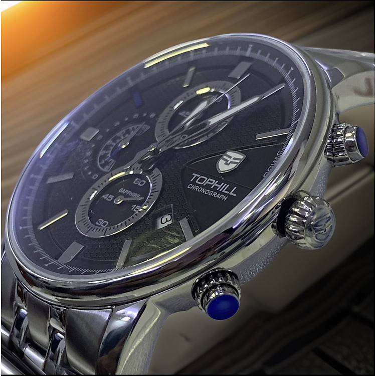 ĐỒNG HỒ TOPHILL TW082G.S1152 Nam Máy Quartz(pin) Kính sapphire Size 41mm