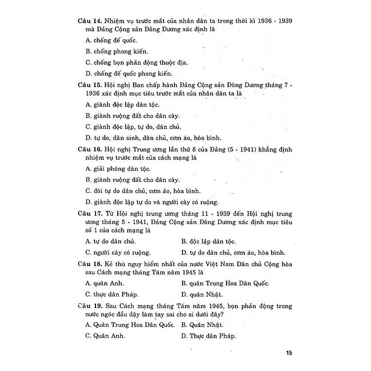 36 Bộ Đề Trắc Nghiệm Ôn Thi Trung Học Phổ Thông Quốc Gia 2019 - Khoa Học Xã Hội - Ảnh 4