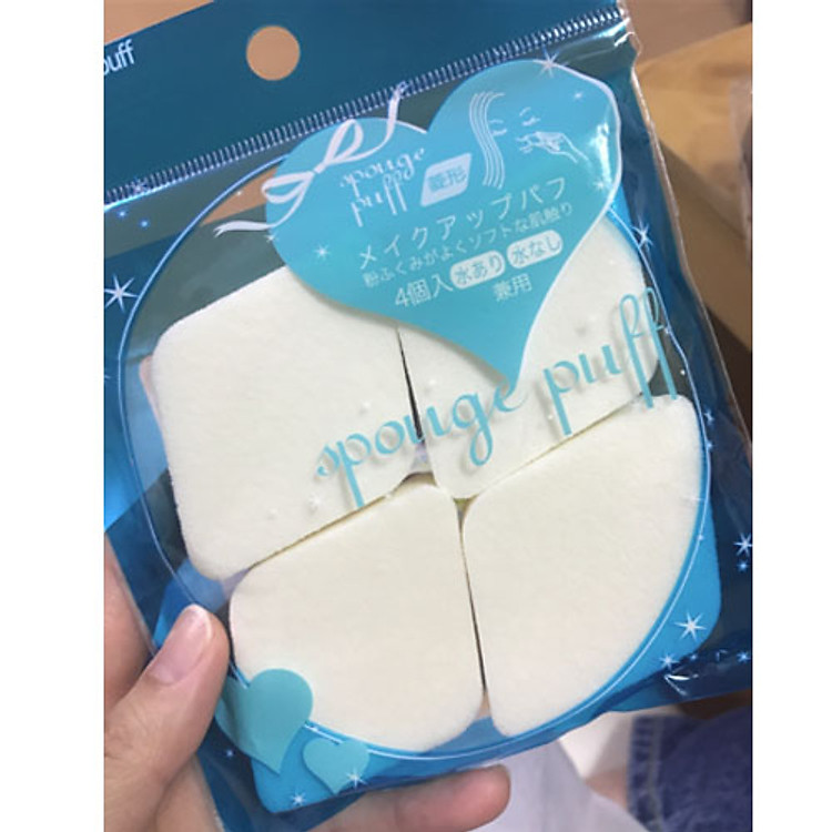Set 4 Bông Mút Tán Kem Nền Nhật Bản Kháng Khuẩn