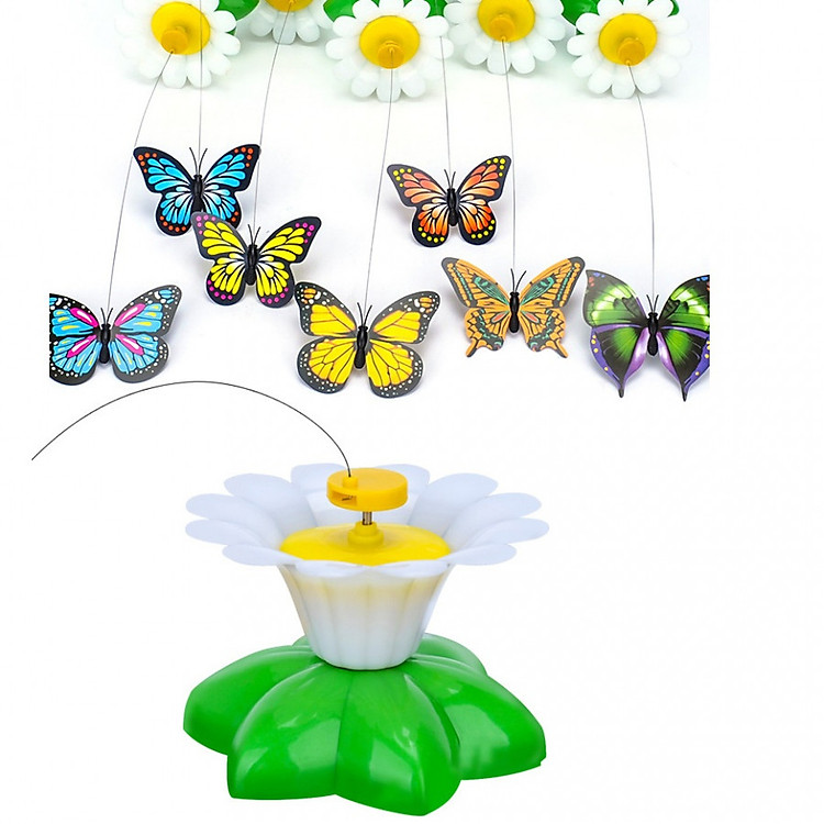 Đồ Chơi Đuổi Hoa Bắt Bướm Cho Cho Mèo Bằng Pin