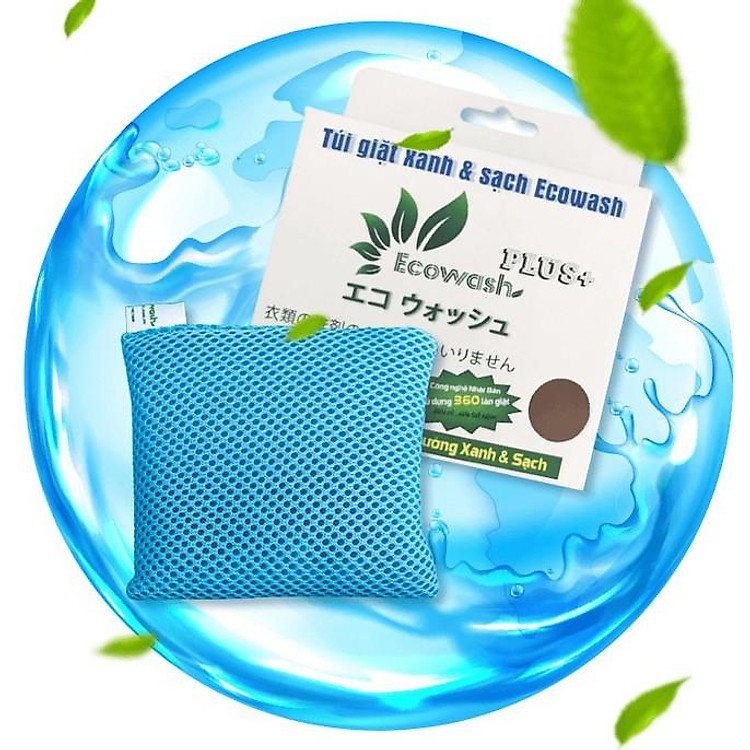 Túi giặt magie Ecowash Plus 120gram - 1 túi giặt được 7-8 kg quần áo - không cần xà phòng