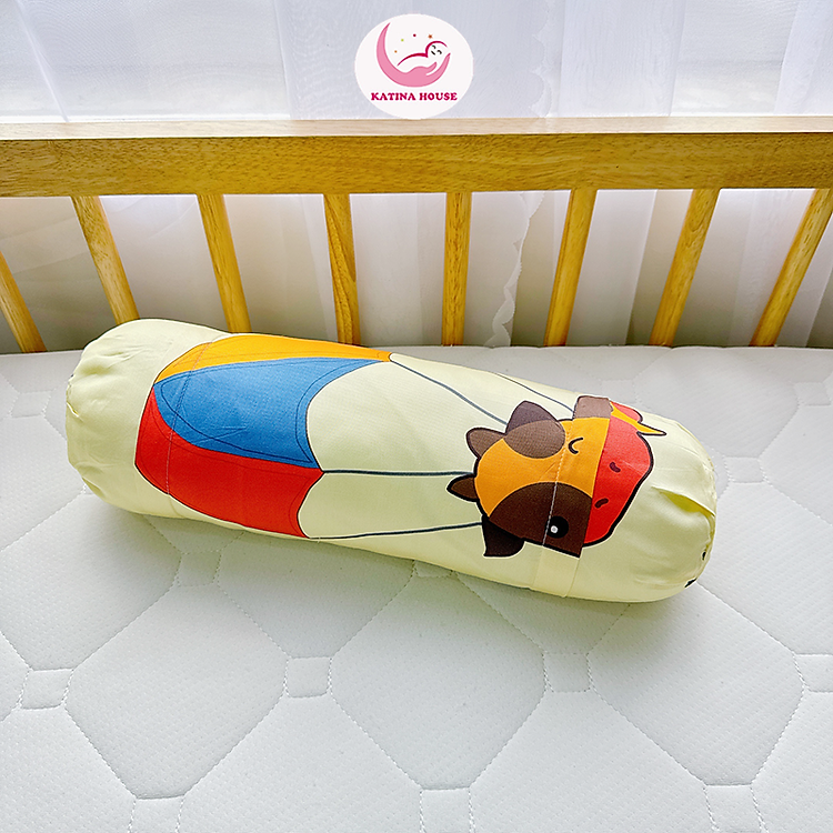 Gối ôm cho bé Katina House 40cm gòn lông vũ êm ái, vải Tencel mềm mát, phù hợp 0-1t