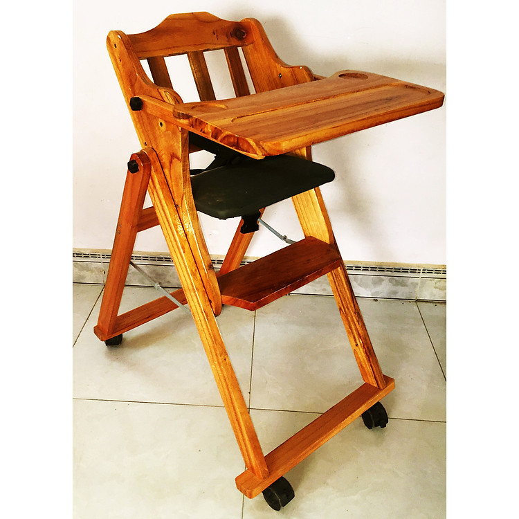 Ghế ăn dặm bằng gỗ cho bé