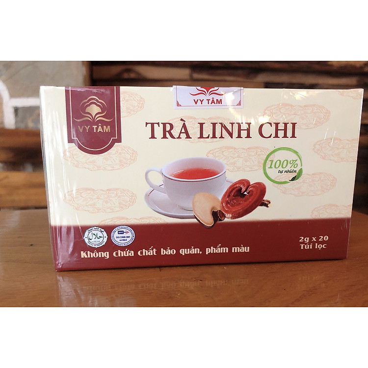 Trà Linh Chi túi lọc Vy Tâm (Hộp 20 gói x 2g)