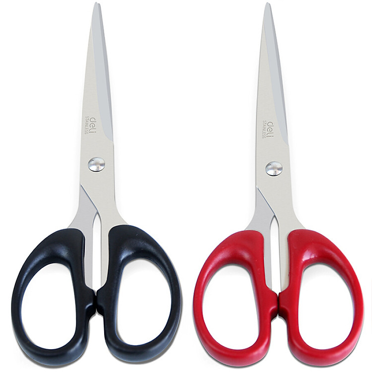 Deli 6009 180mm office scissors color random 1pcs.