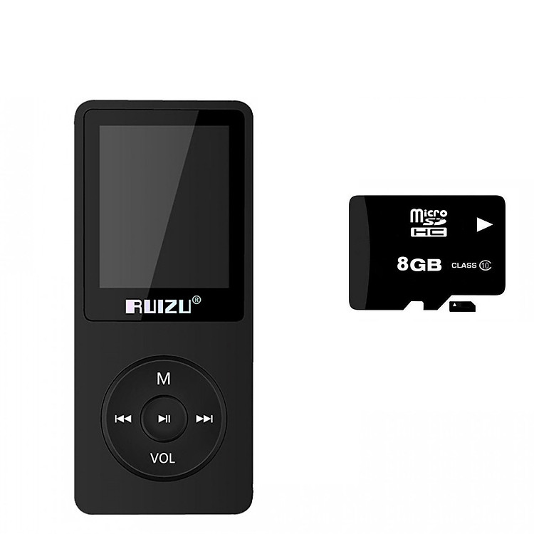 Máy Nghe nhạc Mp3 ruizu x02 + Tặng thẻ nhớ 8Gb Class 10 - Hàng Nhập Khẩu