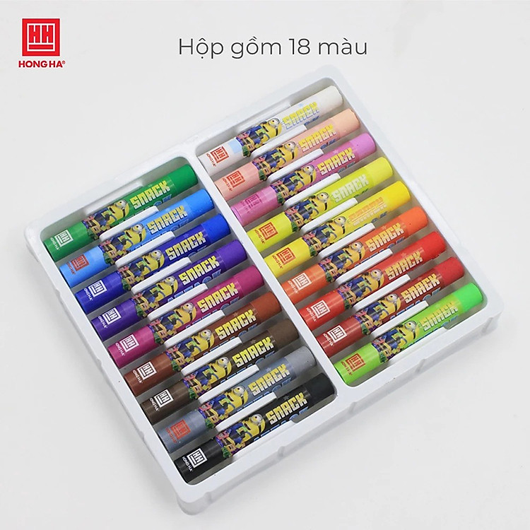 Bút sáp dầu Hồng Hà Minions (12 màu) - Ảnh 3