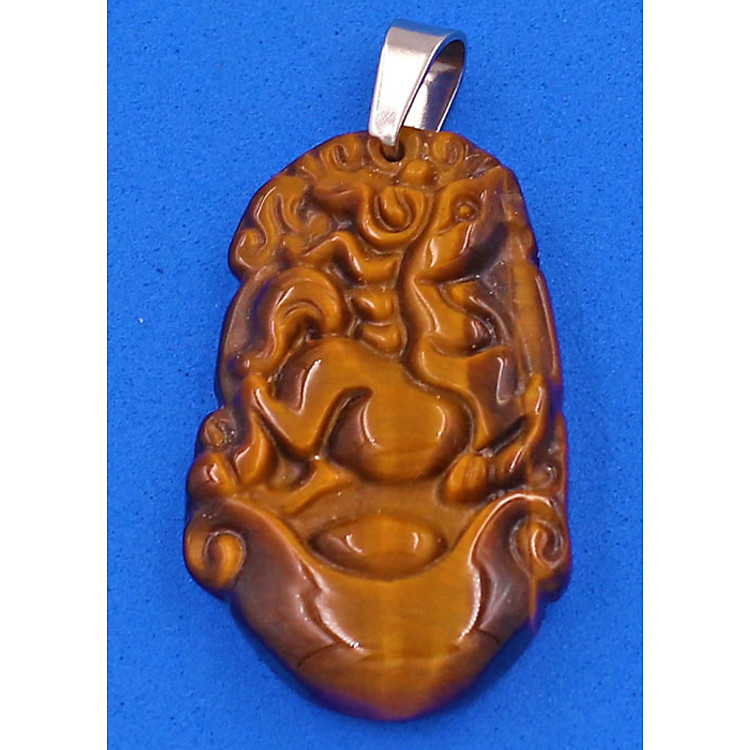 Mặt dây chuyền tuổi Ngọ đá mắt hổ 3.6cm - Mặt size nhỏ