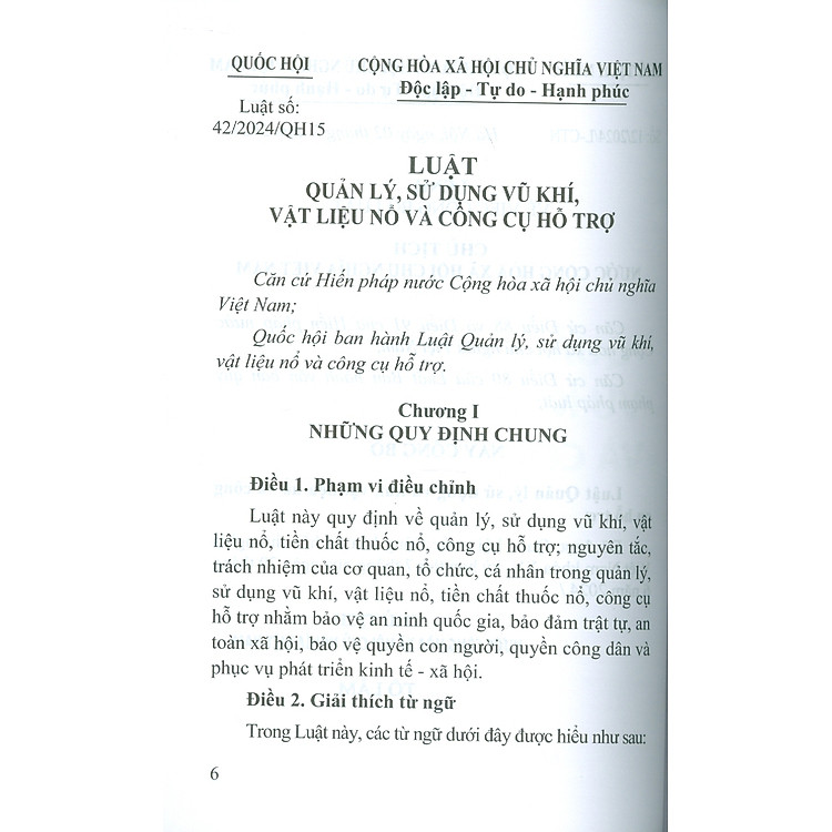 Luật Quản Lý, Sử Dụng Vu Khí, Vật Liệu Nổ Và Công Cụ Hỗ Trợ Năm 2024 - Ảnh 4