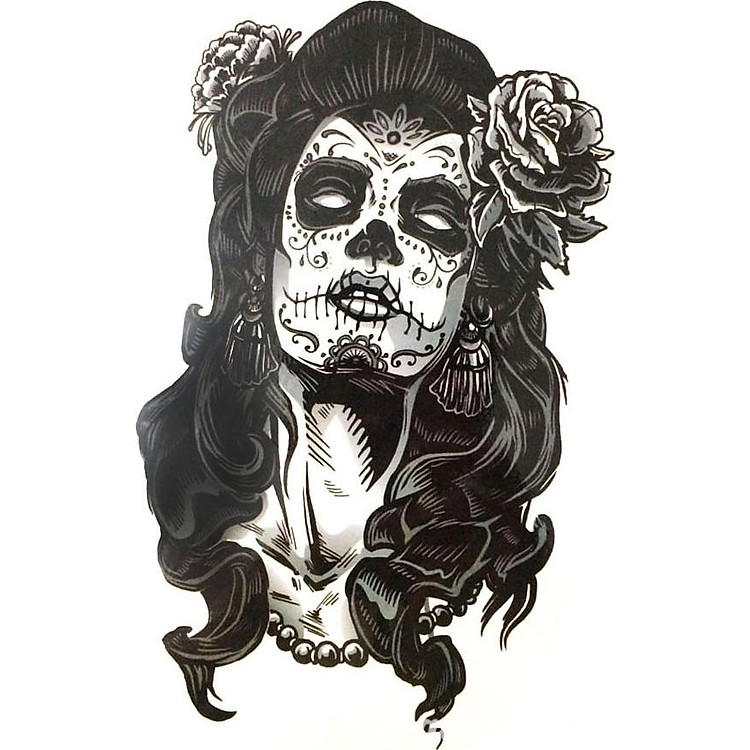 Hình Xăm Dán Mặt Nạ Quỷ QSA073