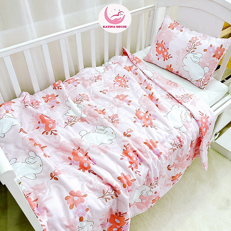 Bộ gối chăn tencel Katina House, cho bé đi học 1-15 tuổi, mềm mại thoáng mát