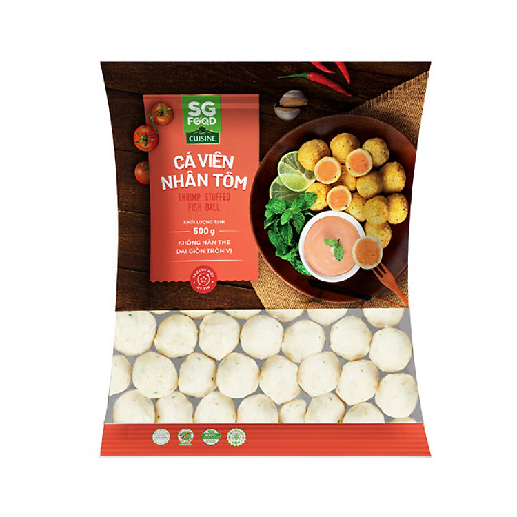 Cá Viên Nhân Tôm SG Food Gói 500g