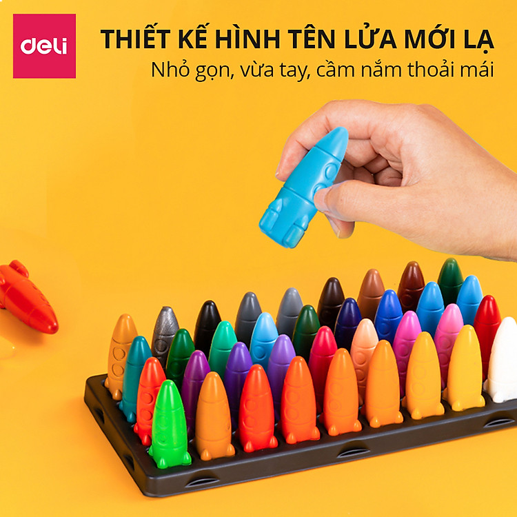 Bút Sáp Màu Hữu Cơ Deli (12 màu) - Ảnh 3
