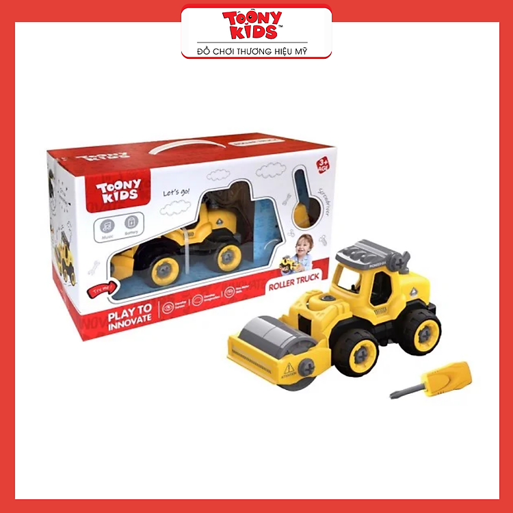 Tìm mua tại Avakids: Đồ Chơi Xe Lu TOONYKIDS - TN049 - Ngập tràn khuyến mãi