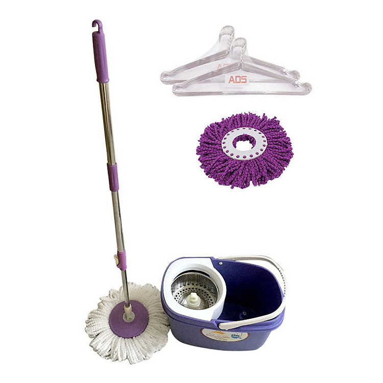 Combo Bộ lau nhà Ánh Dương AD-2268 + 20 Móc áo 40cm + Tặng kèm 01 Bông lau trị giá 50.000 - Màu ngẫu nhiên