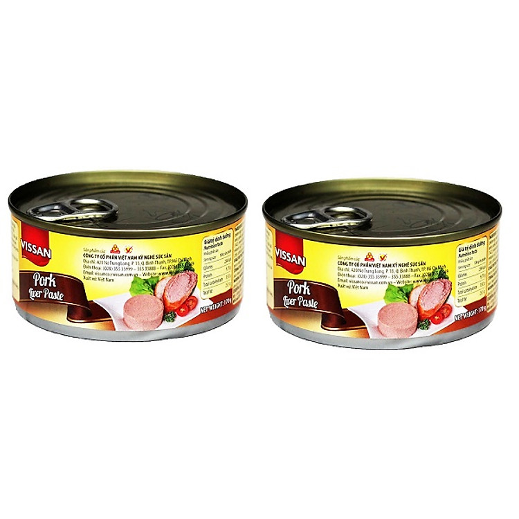 Combo 2 Pate Gan Heo Vissan 170g
