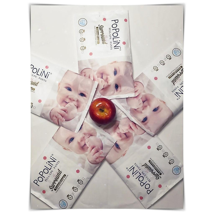 Combo 6 tã dán POPOLINI size M Chính hãng Ưu đãi - Hình ảnh 3